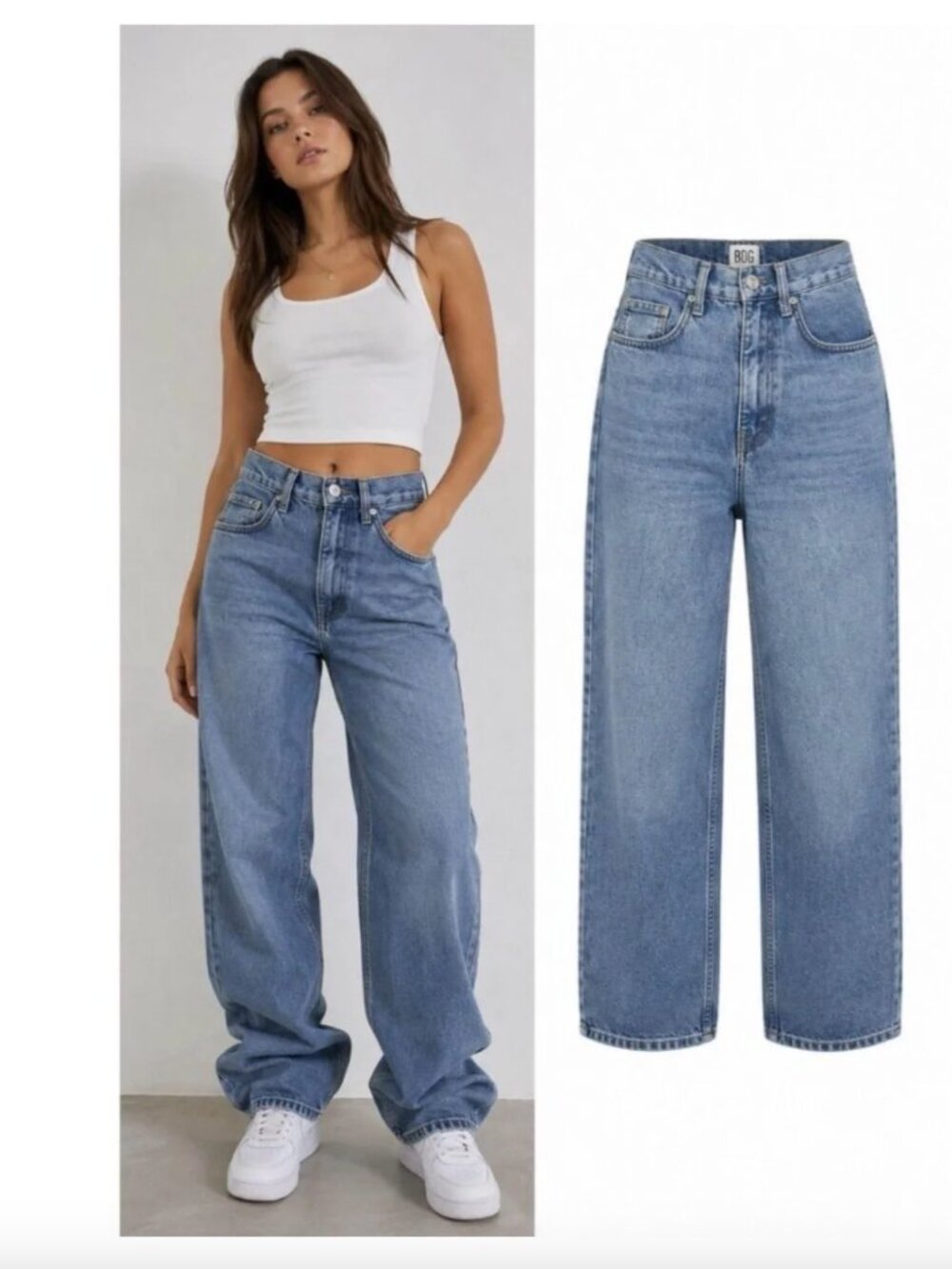 BDG High Rise Baggy Blue Denim Jeans Size 24